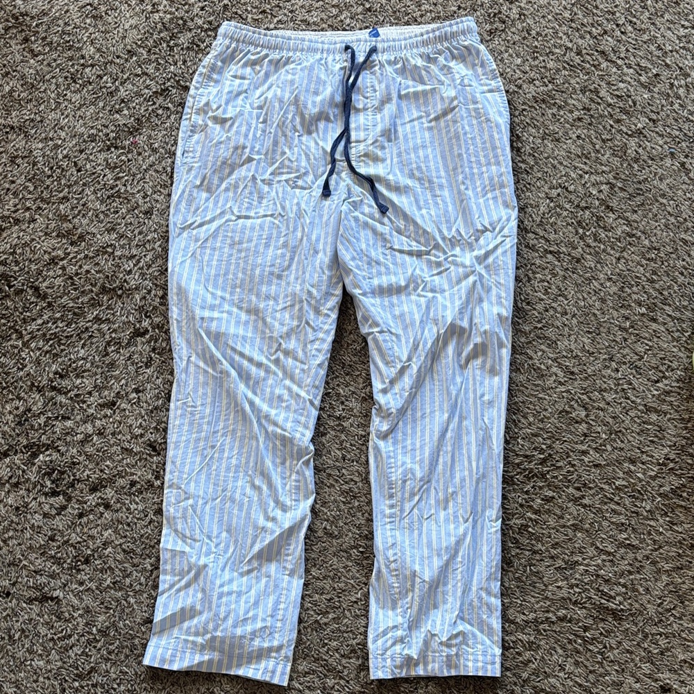 Striped Pajama Pants with Drawstring